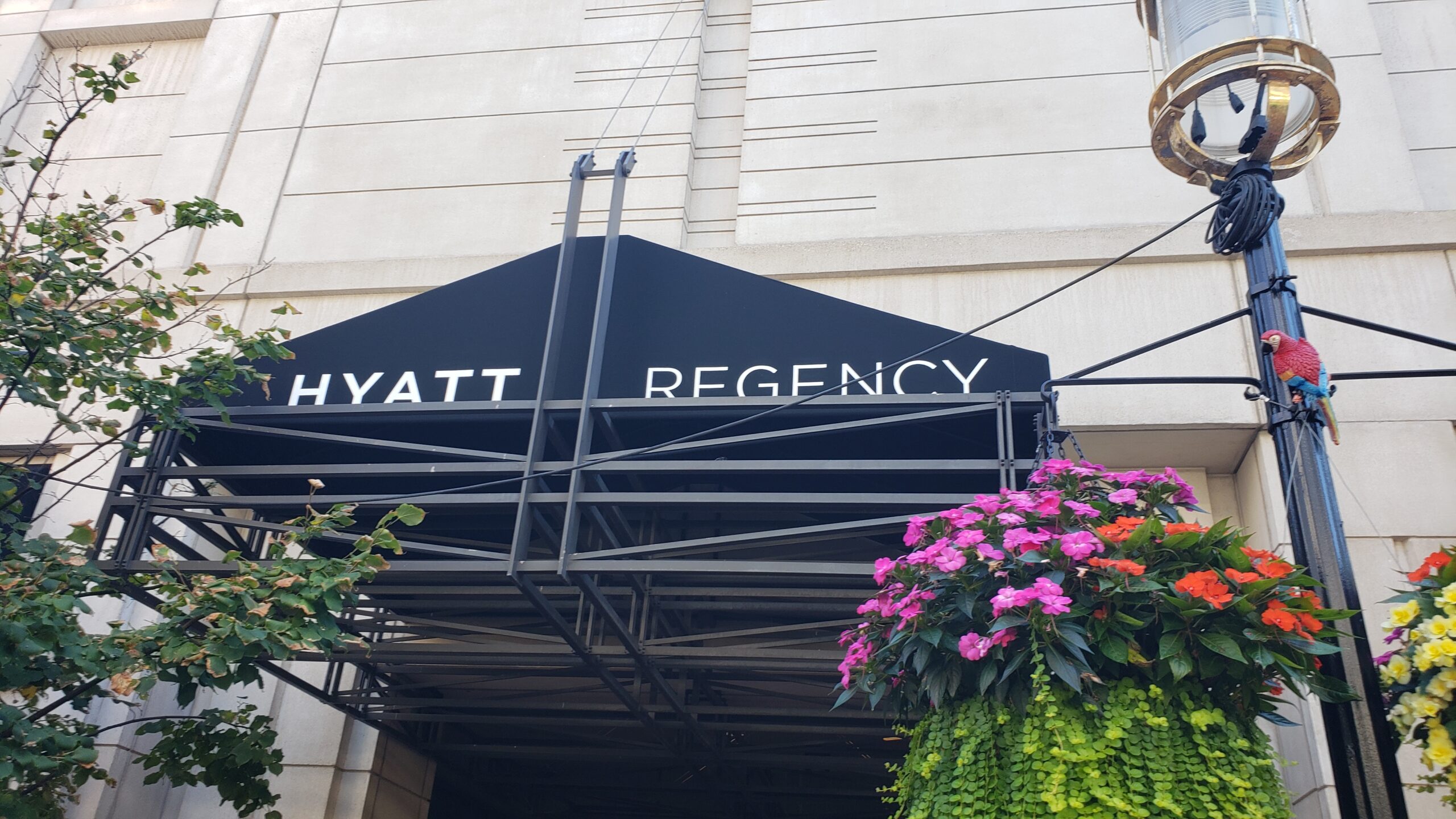 Hotel entrance canopy