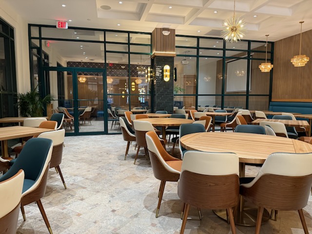 After — Hyatt · MASTI: wide shot of completed restaurant interior